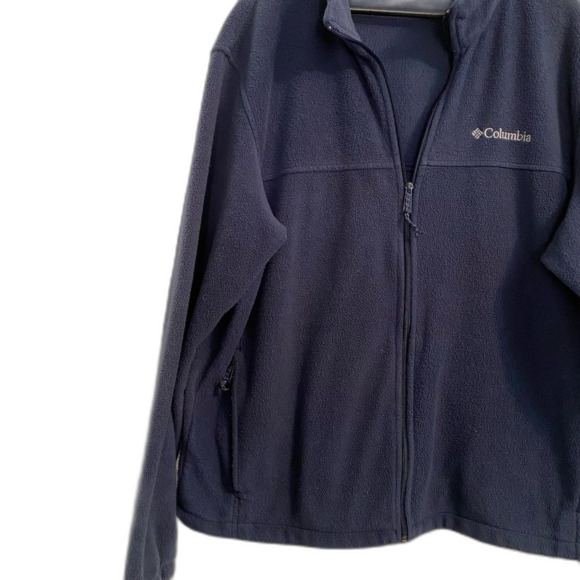 Columbia XL Dark Blue Fleece Women's Jacket, Full Zip, Cozy Warm Sweatshirt - Picture 2 of 6